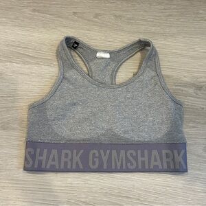 Gymshark Women's Grey and Purple Flex Sports Bra - S